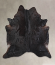 Solid Black XX-Large Brazilian Cowhide Rug 7'7"H x 6'11"W #A24866 by Hudson Hides
