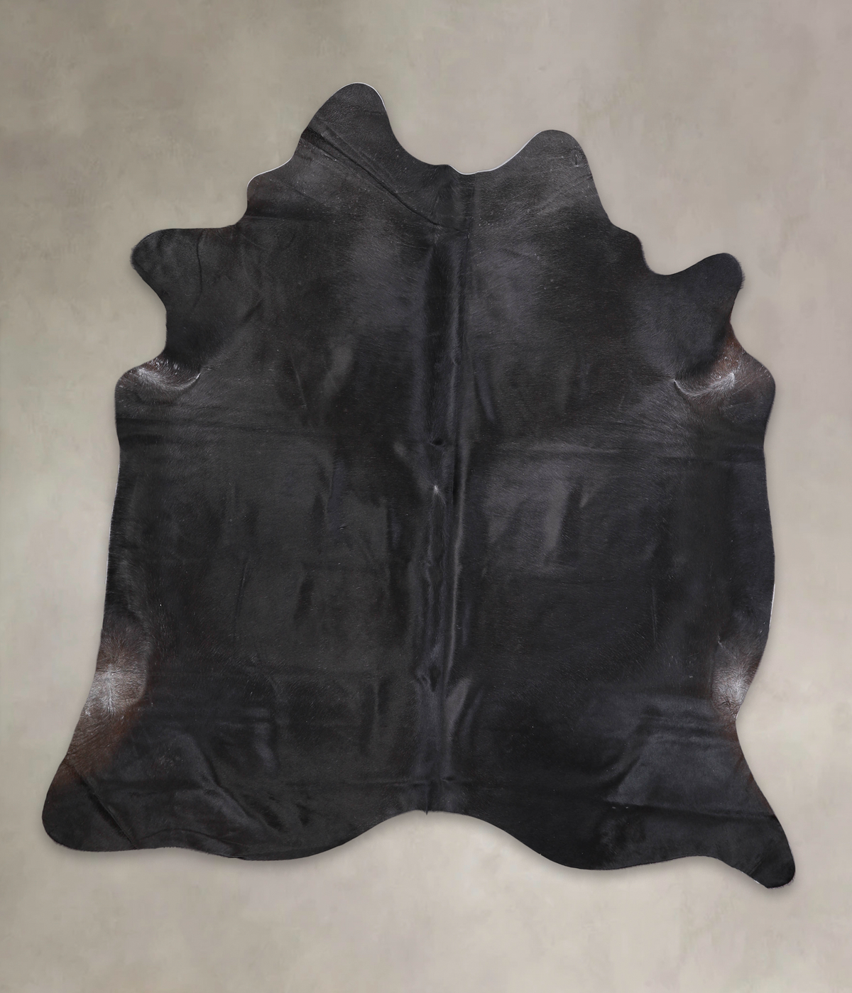 Solid Black Cowhide Rug #A24888