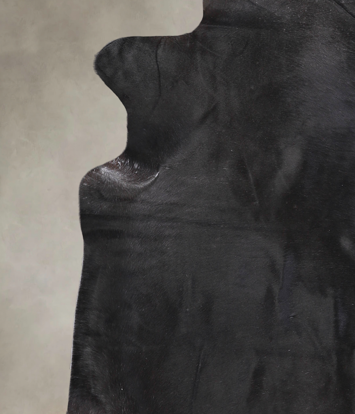 Solid Black Cowhide Rug #A24888