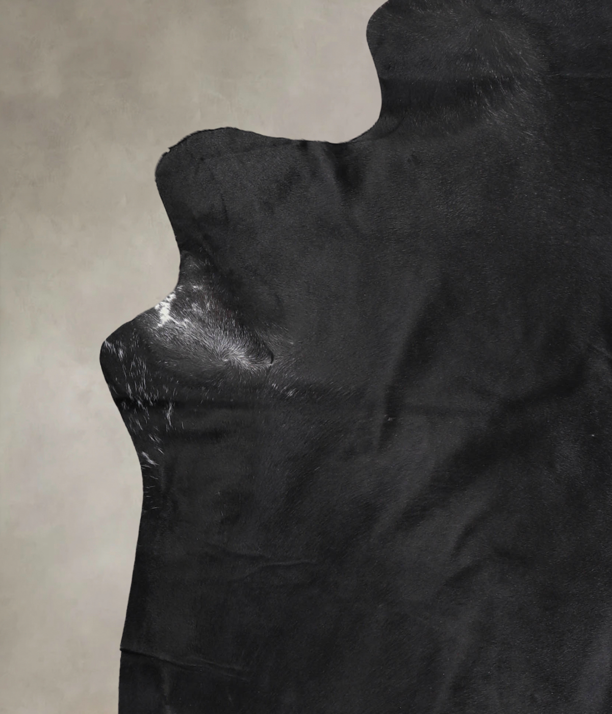 Solid Black Cowhide Rug #A24891