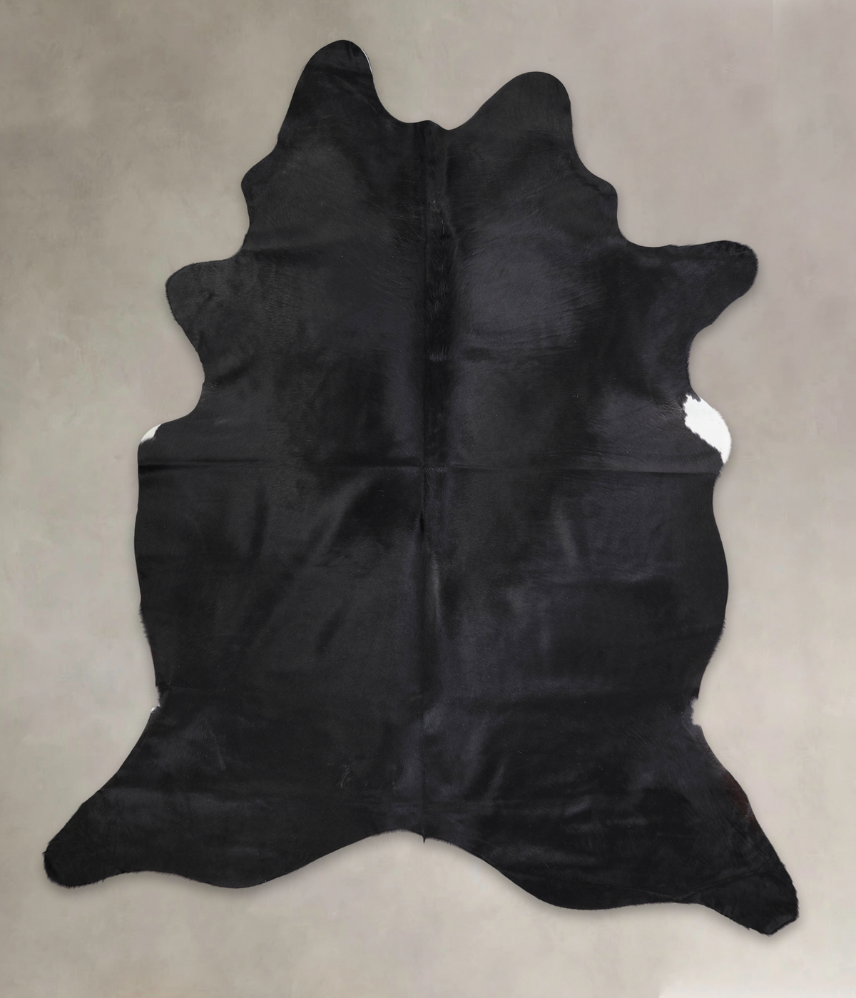 Solid Black Cowhide Rug #A24892
