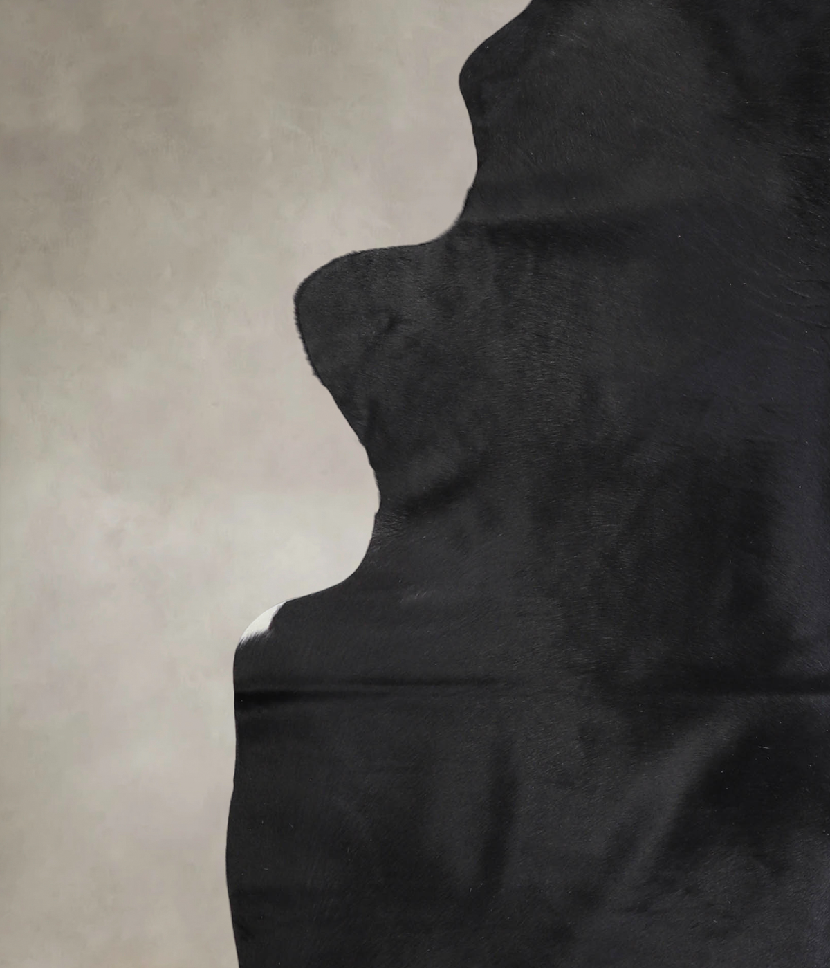 Solid Black Cowhide Rug #A24892