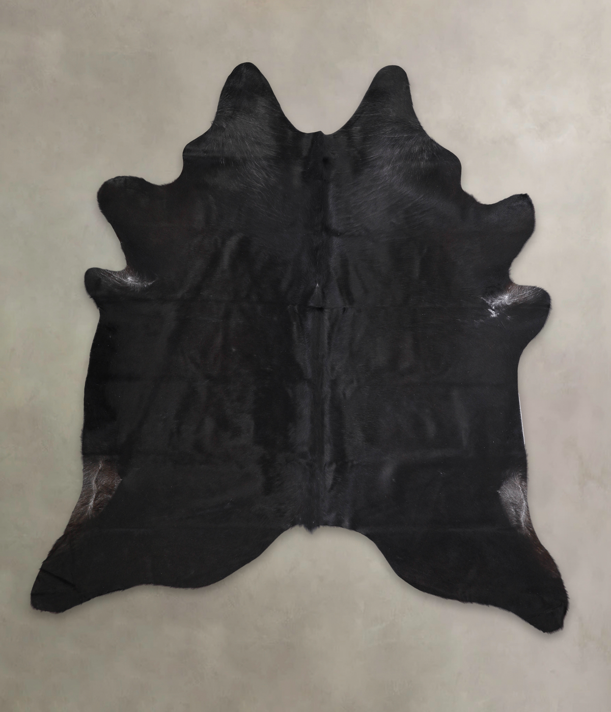 Solid Black Cowhide Rug #A24899