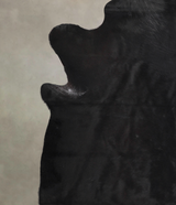 Solid Black XX-Large Brazilian Cowhide Rug 7'7"H x 7'1"W #A24899 by Hudson Hides