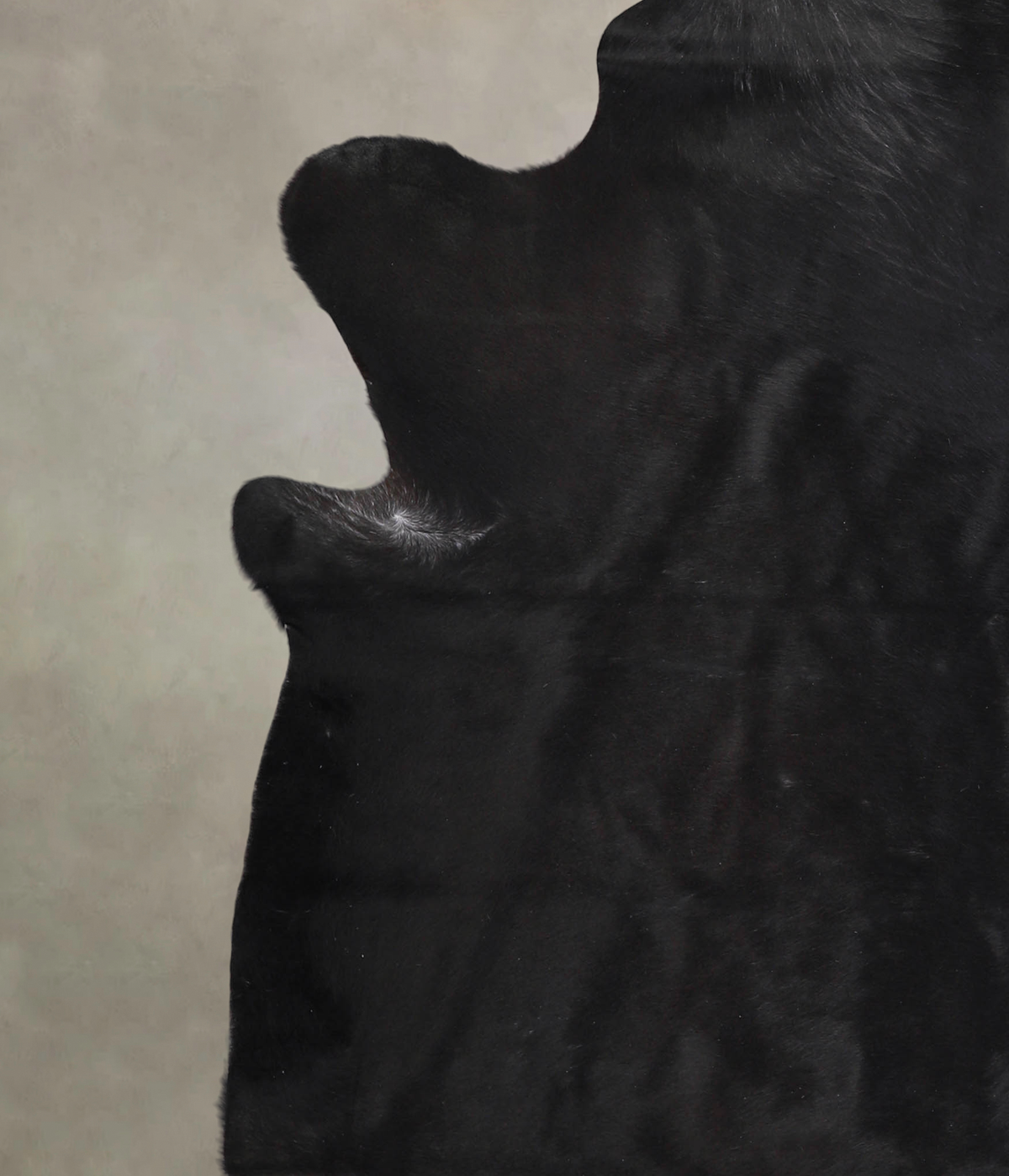 Solid Black Cowhide Rug #A24899