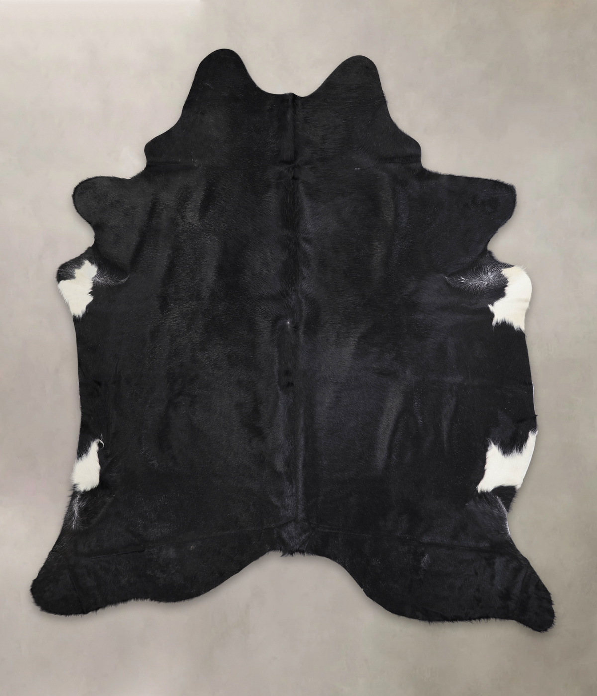 Solid Black Cowhide Rug #A24900