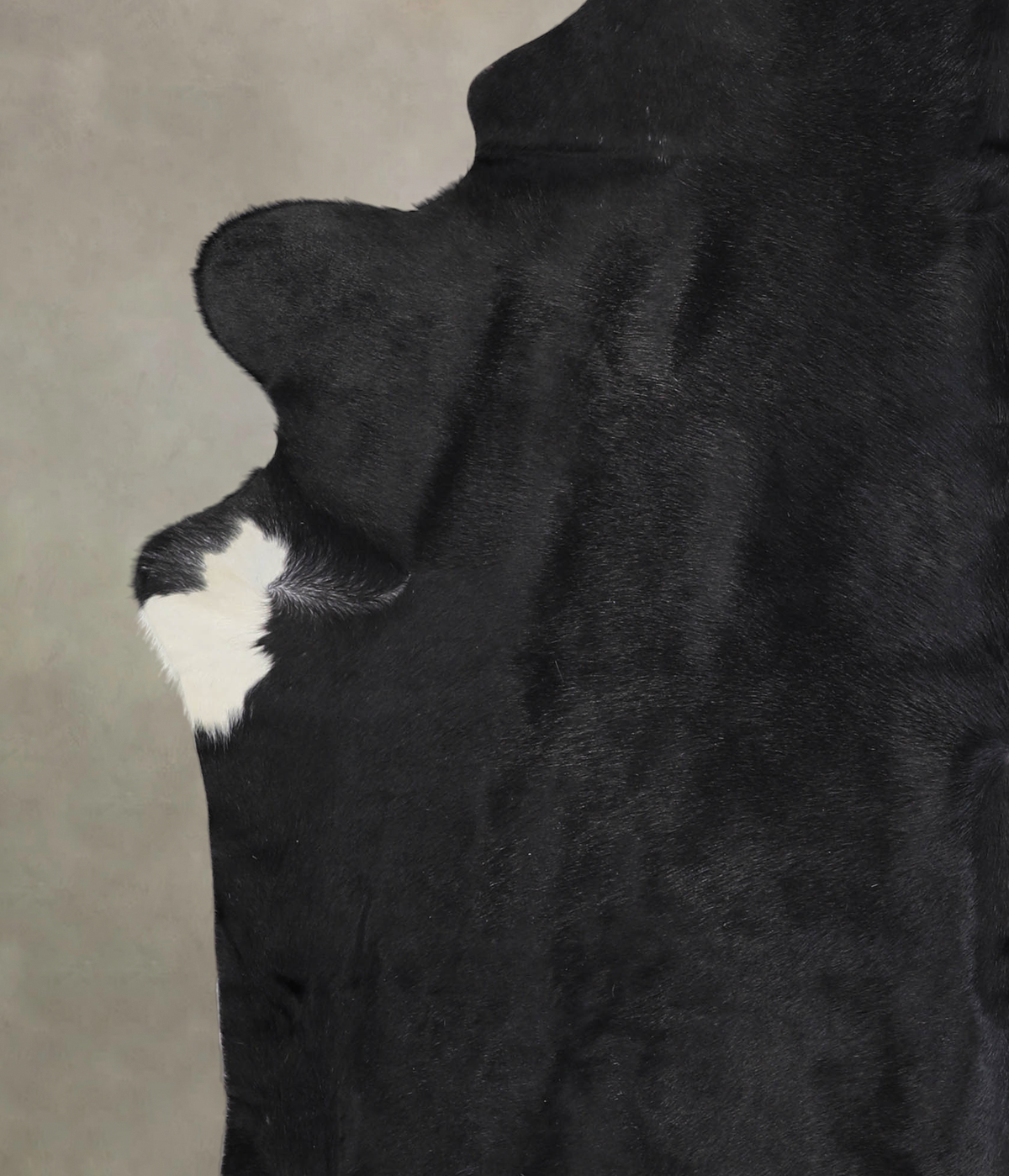 Solid Black Cowhide Rug #A24900