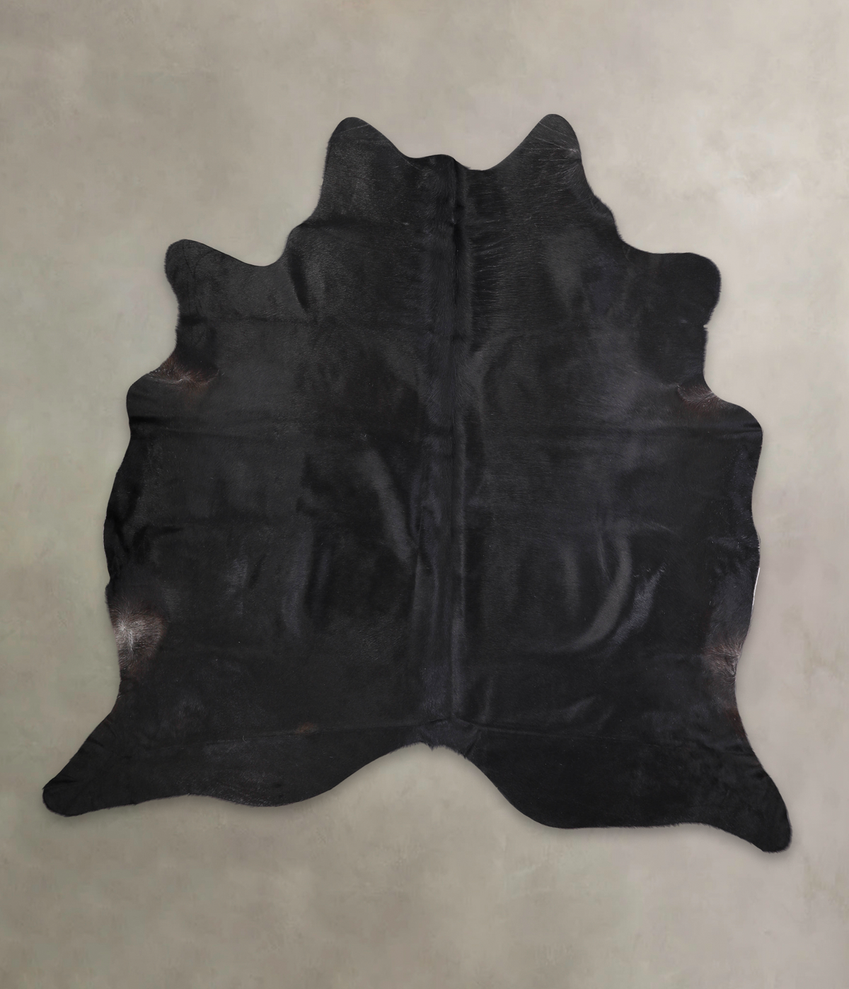 Solid Black Cowhide Rug #A24901