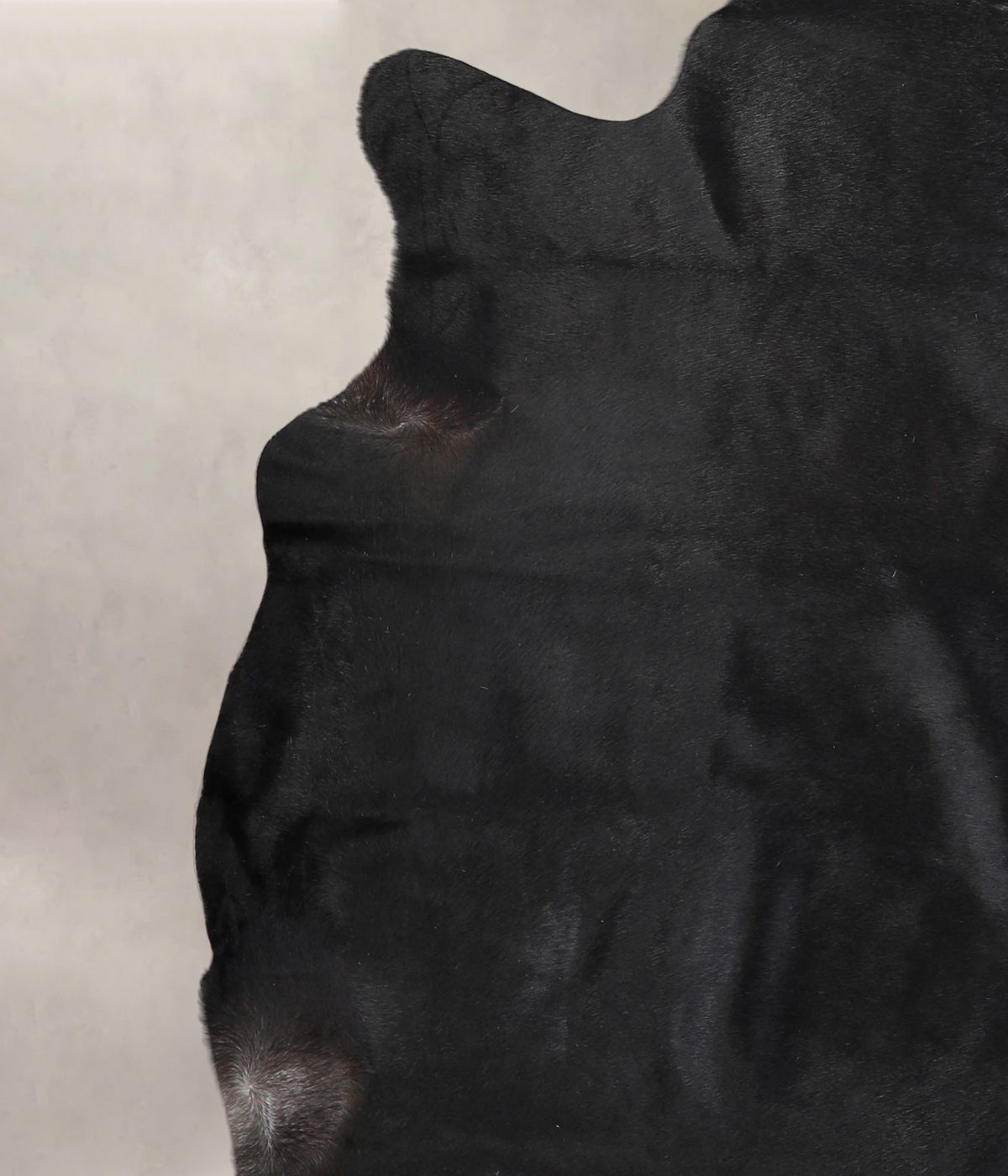 Solid Black Cowhide Rug #A24901