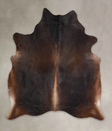 Chocolate X-Large Brazilian Cowhide Rug 7'4"H x 6'5"W #A24930 by Hudson Hides