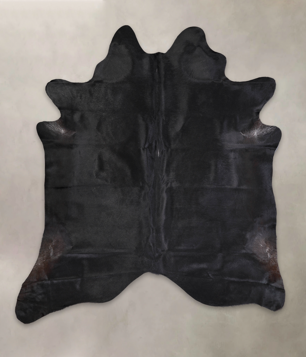 Solid Black Cowhide Rug #A24943