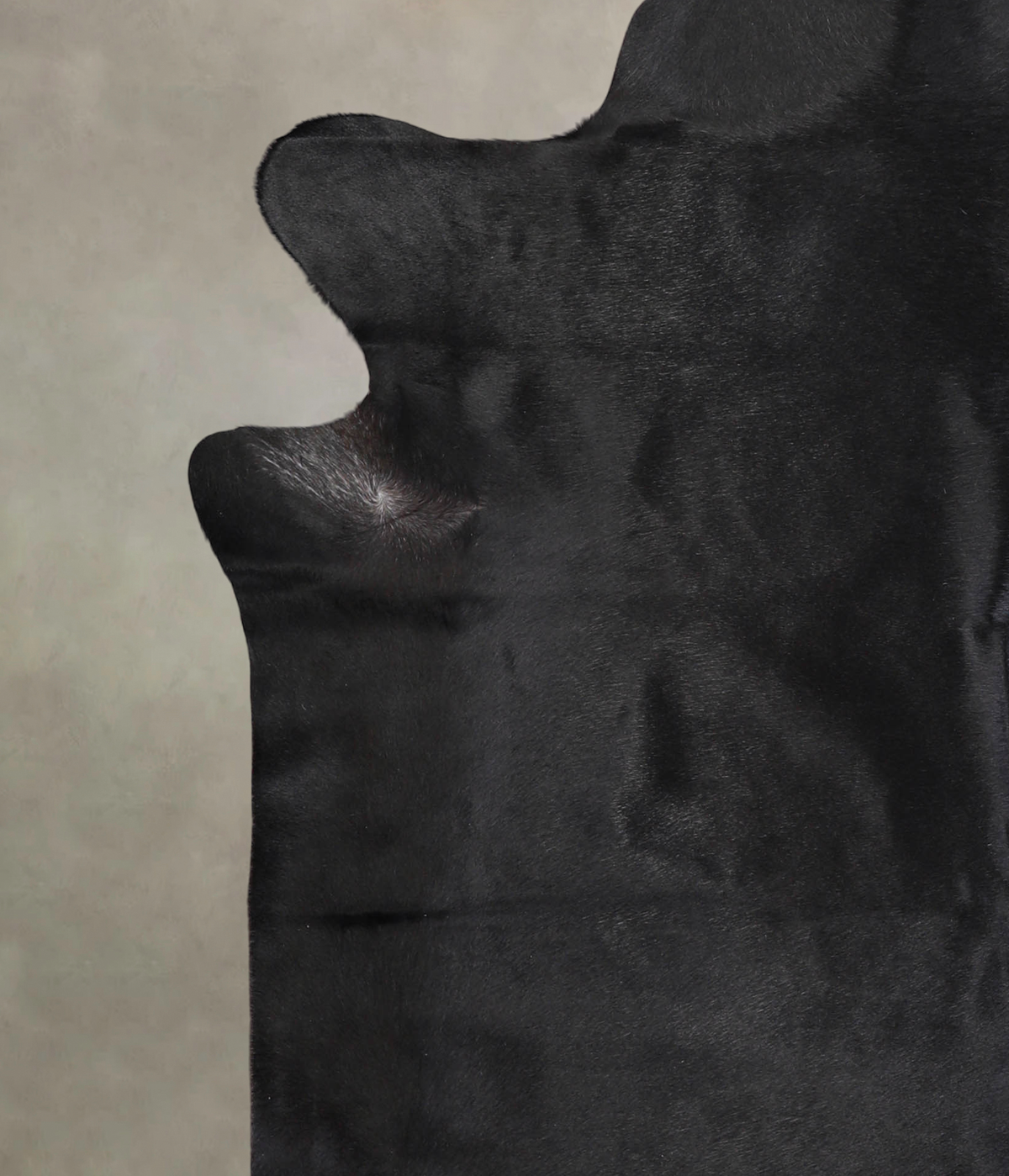 Solid Black Cowhide Rug #A24943