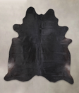 Solid Black XX-Large Brazilian Cowhide Rug 8'0"H x 7'2"W #A24944 by Hudson Hides
