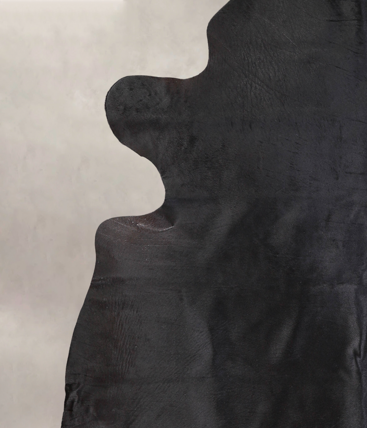 Solid Black XX-Large Brazilian Cowhide Rug 8'0"H x 7'2"W #A24944 by Hudson Hides