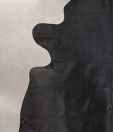 Solid Black XX-Large Brazilian Cowhide Rug 8'0"H x 7'2"W #A24944 by Hudson Hides