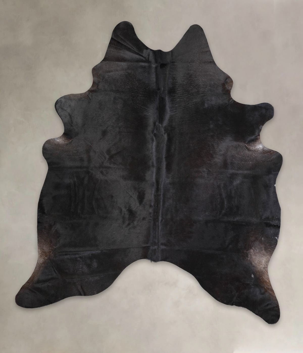 Solid Black Cowhide Rug #A24945