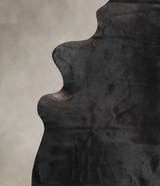 Solid Black XX-Large Brazilian Cowhide Rug 7'6"H x 6'7"W #A24945 by Hudson Hides