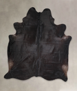 Solid Black XX-Large Brazilian Cowhide Rug 7'10"H x 7'2"W #A24946 by Hudson Hides
