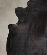 Solid Black XX-Large Brazilian Cowhide Rug 7'10"H x 7'2"W #A24946 by Hudson Hides