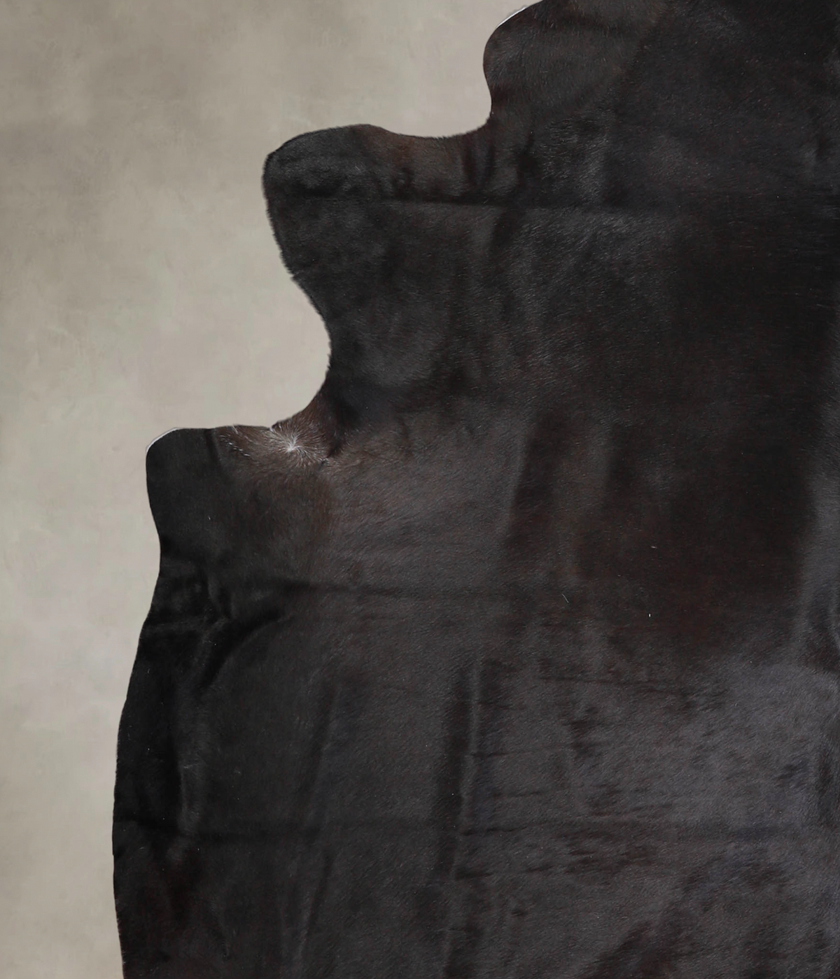Solid Black Cowhide Rug #A24946