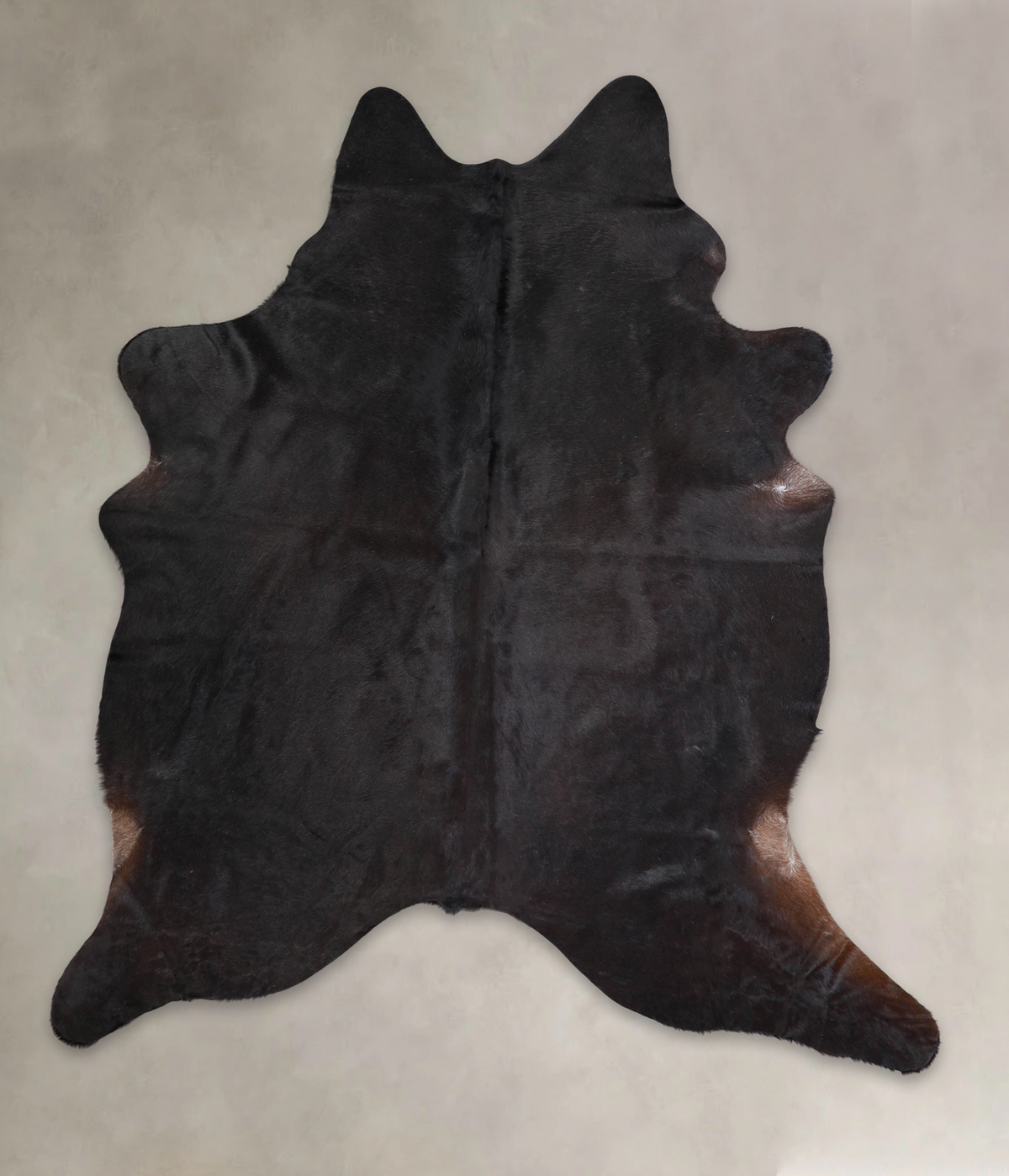 Solid Black Cowhide Rug #A24976