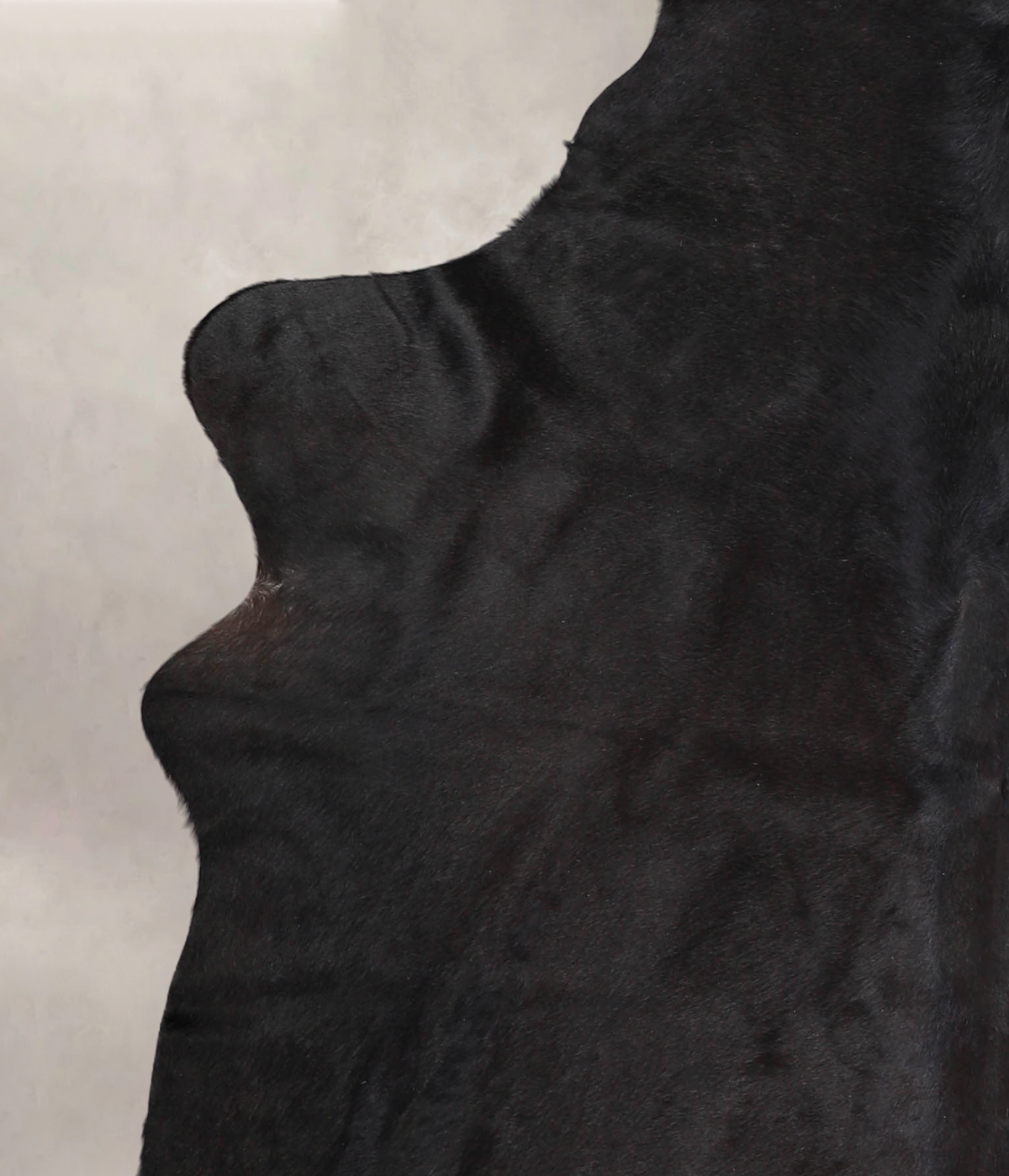 Solid Black Cowhide Rug #A24976