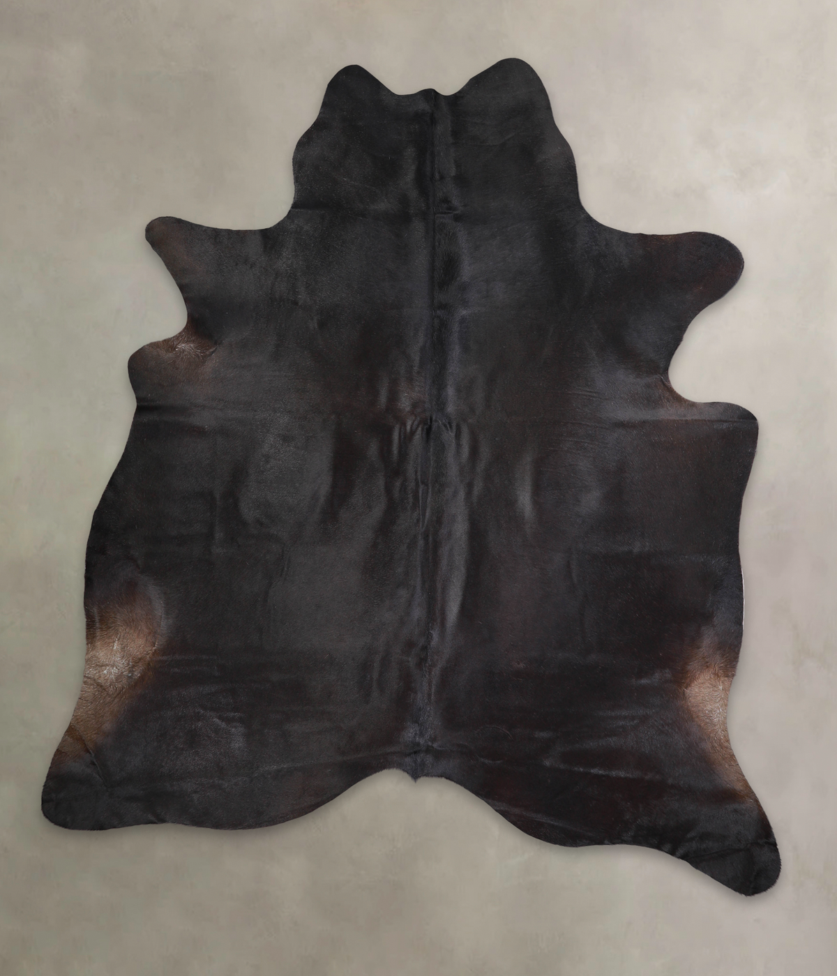Solid Black Cowhide Rug #A24978