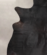 Solid Black XX-Large Brazilian Cowhide Rug 7'10"H x 6'10"W #A24978 by Hudson Hides