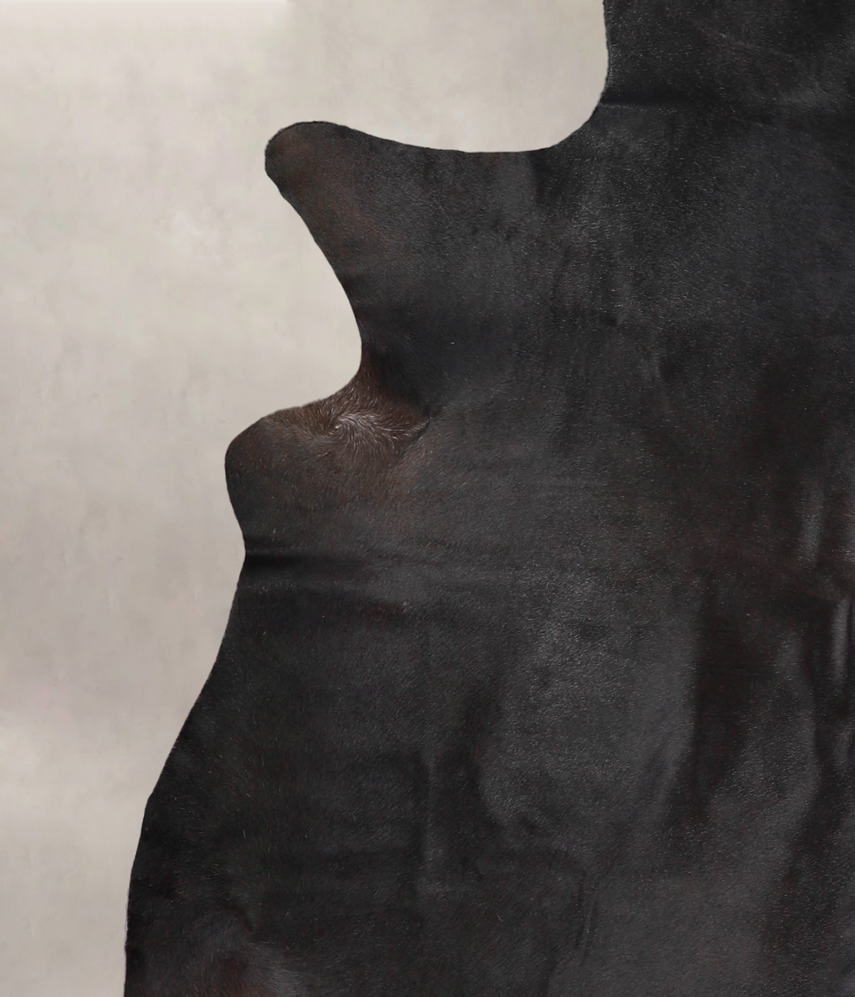 Solid Black Cowhide Rug #A24978