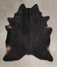 Solid Black XX-Large Brazilian Cowhide Rug 7'9"H x 6'8"W #A24982 by Hudson Hides