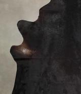 Solid Black XX-Large Brazilian Cowhide Rug 7'9"H x 6'8"W #A24982 by Hudson Hides