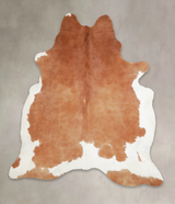 Brown and White X-Large Brazilian Cowhide Rug 7'4"H x 6'5"W #A25003 by Hudson Hides