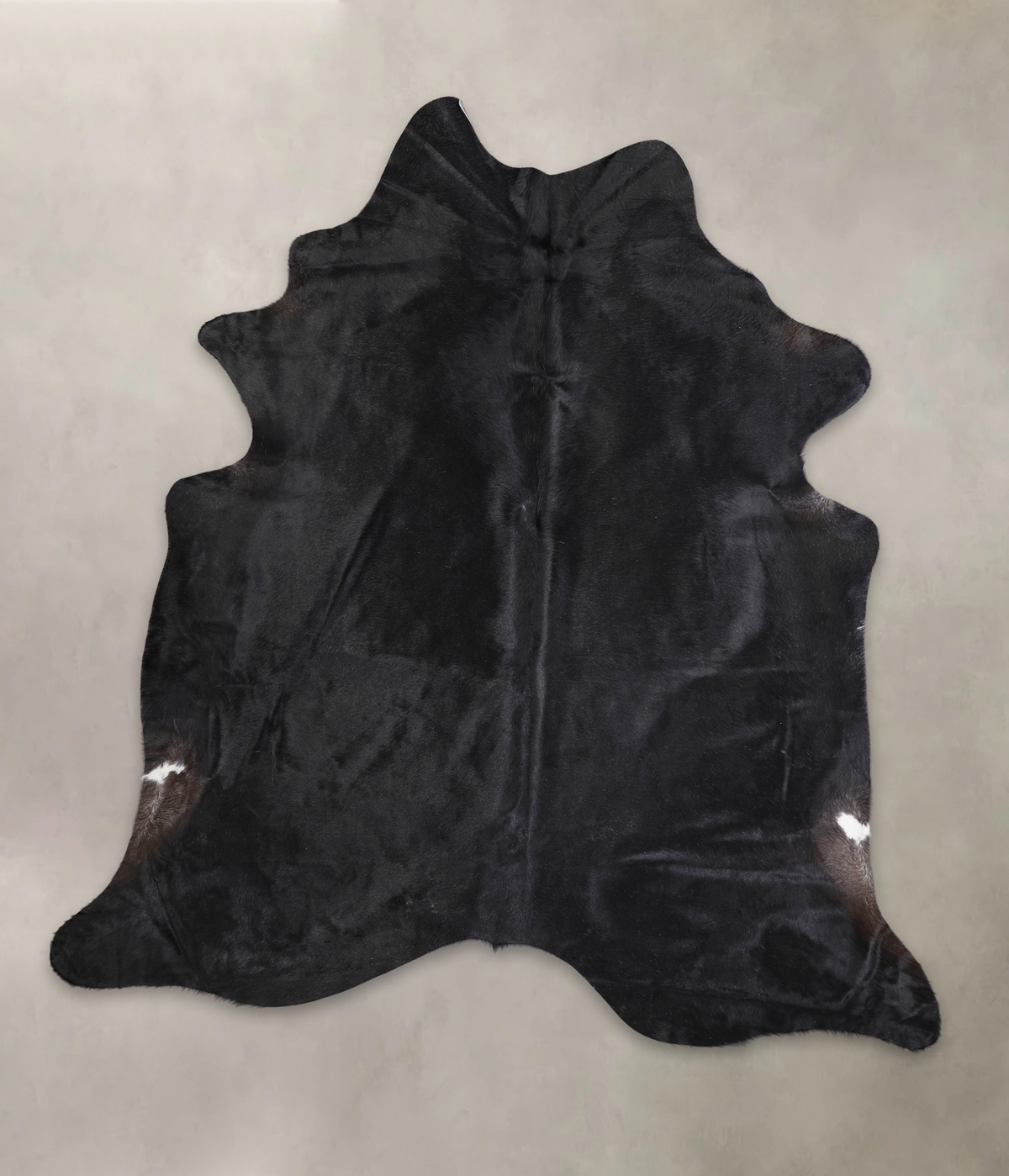 Solid Black Cowhide Rug #A25015