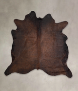 Dark Brindle X-Large Brazilian Cowhide Rug 6'6"H x 6'7"W #A25021 by Hudson Hides