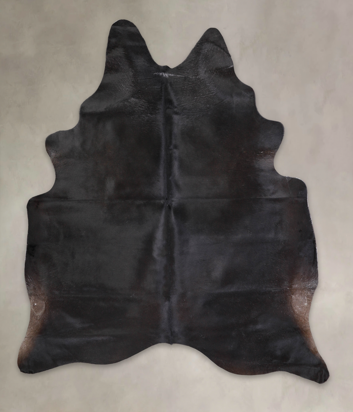 Solid Black Cowhide Rug #A25029