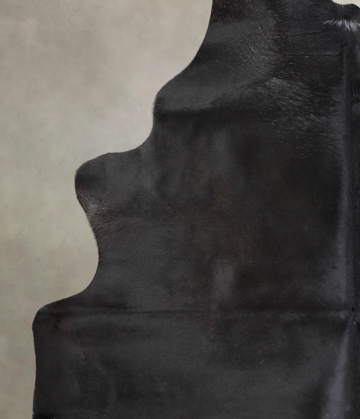 Solid Black Cowhide Rug #A25029