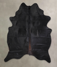 Solid Black X-Large Brazilian Cowhide Rug 7'6"H x 5'11"W #A25040 by Hudson Hides