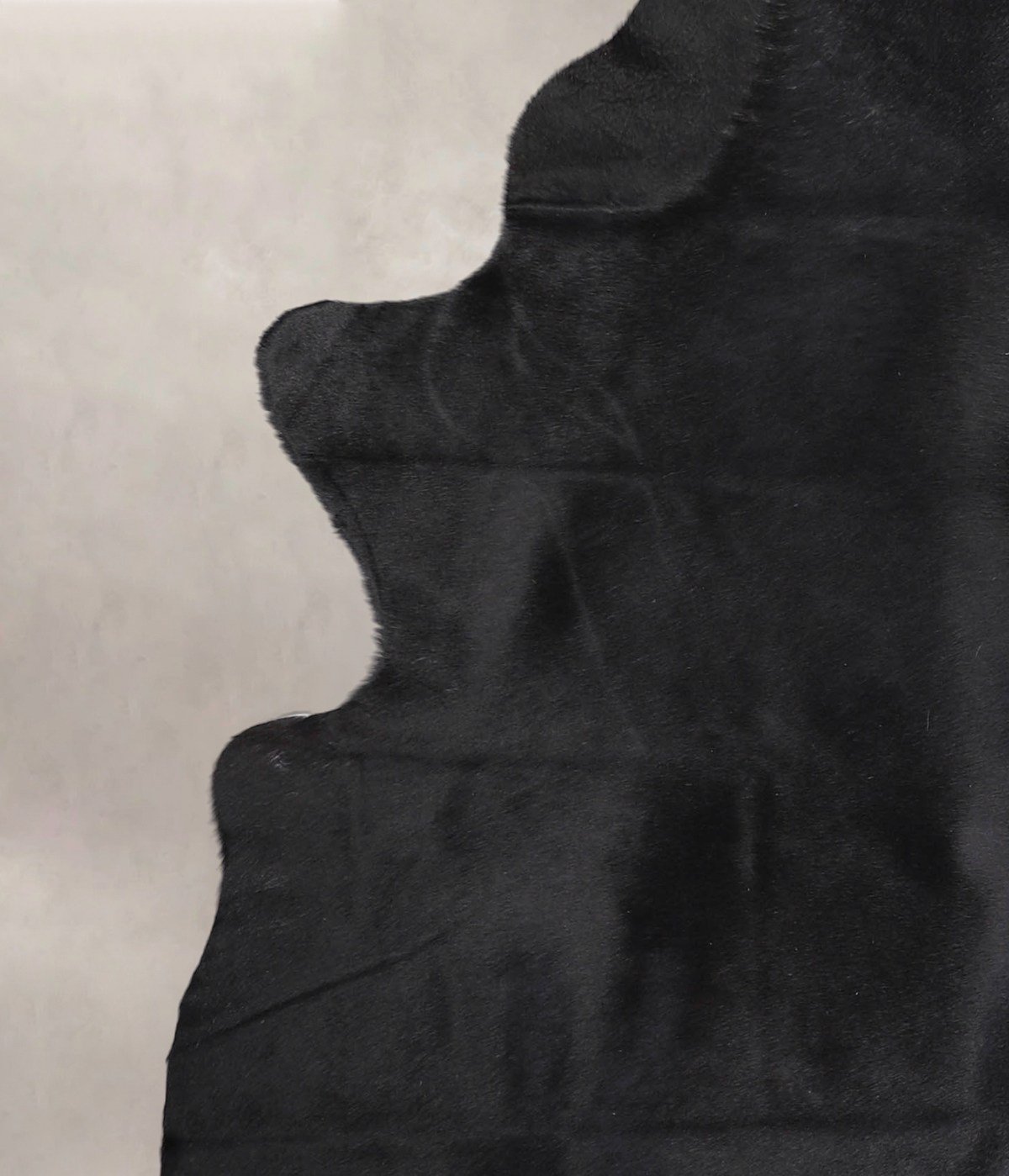 Solid Black Cowhide Rug #A25040