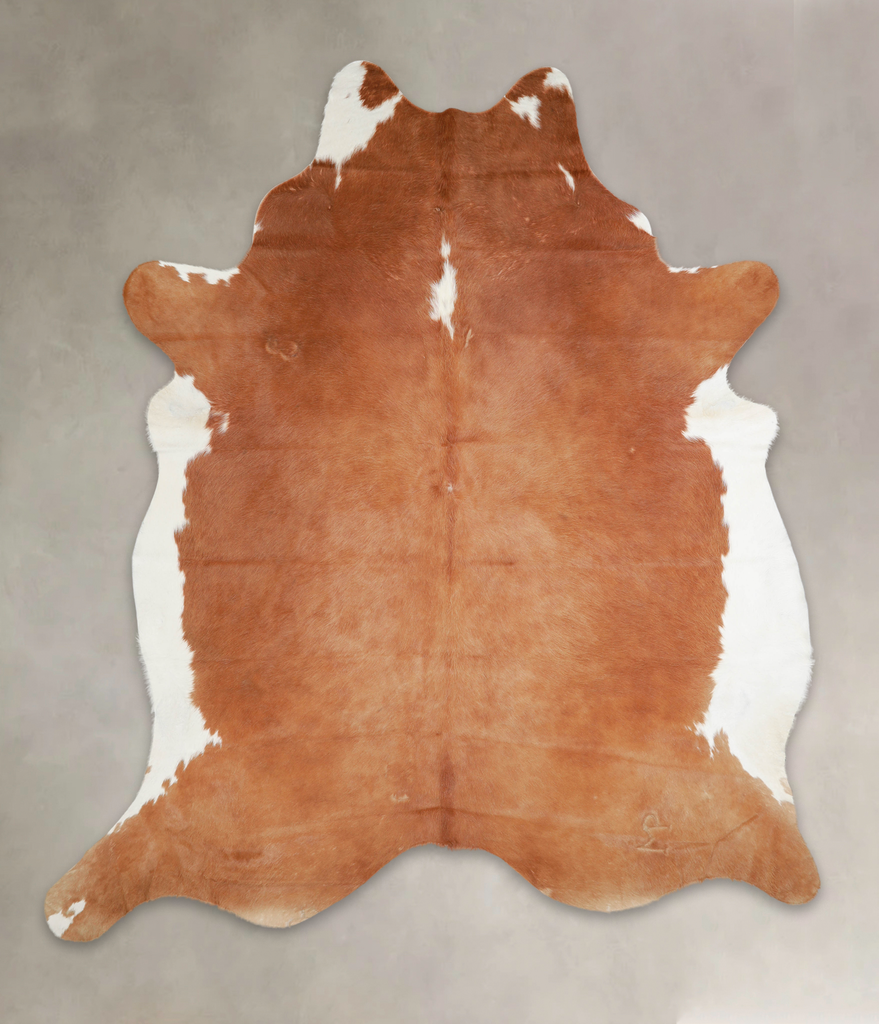 Brown and White Regular XX-Large Brazilian Cowhide Rug 8'5"H x 7'4"W #A25054 by Hudson Hides