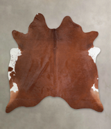 Solid Brown X-Large Brazilian Cowhide Rug 6'10"H x 6'7"W #A25067 by Hudson Hides