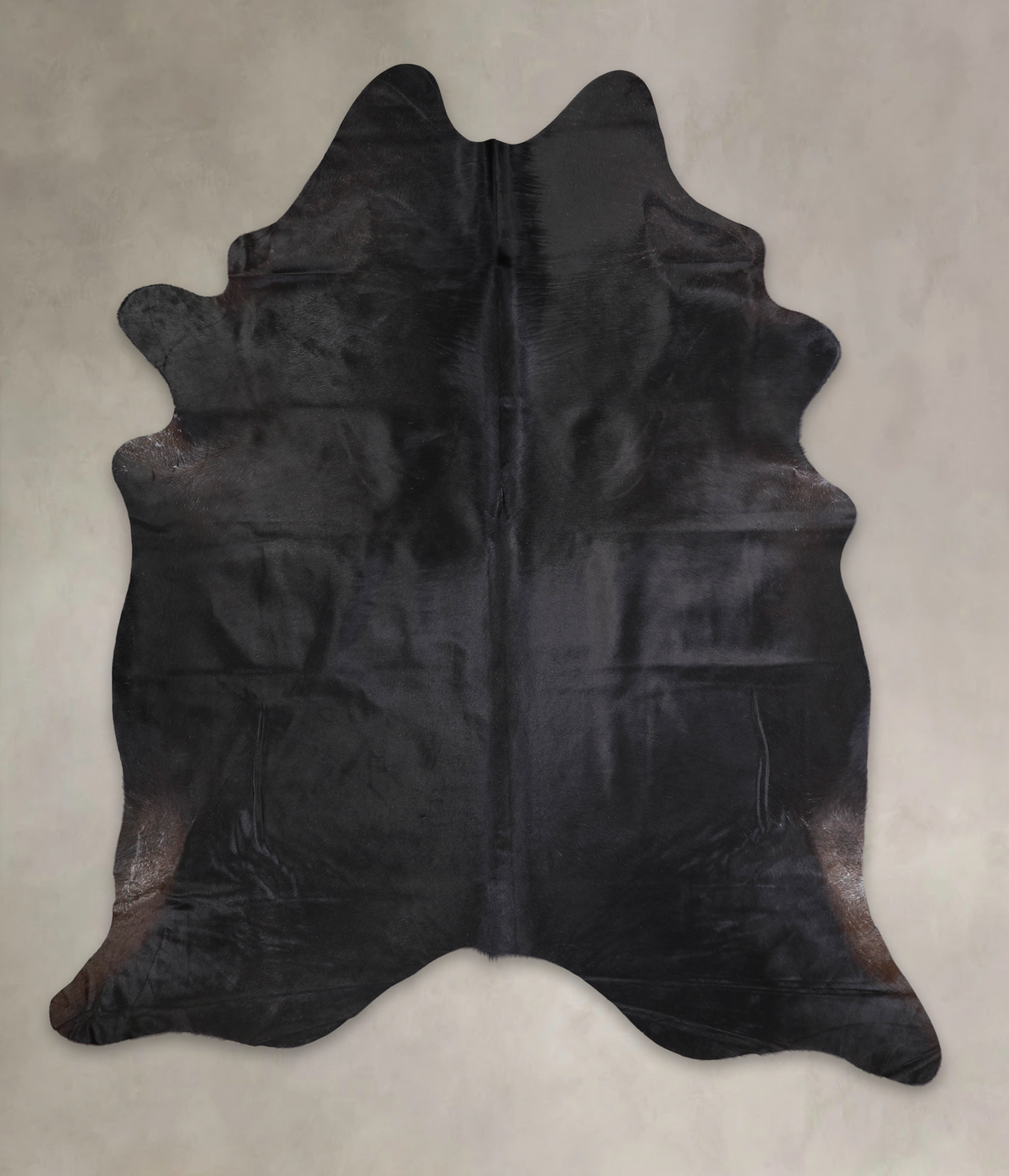 Solid Black Cowhide Rug #A25088