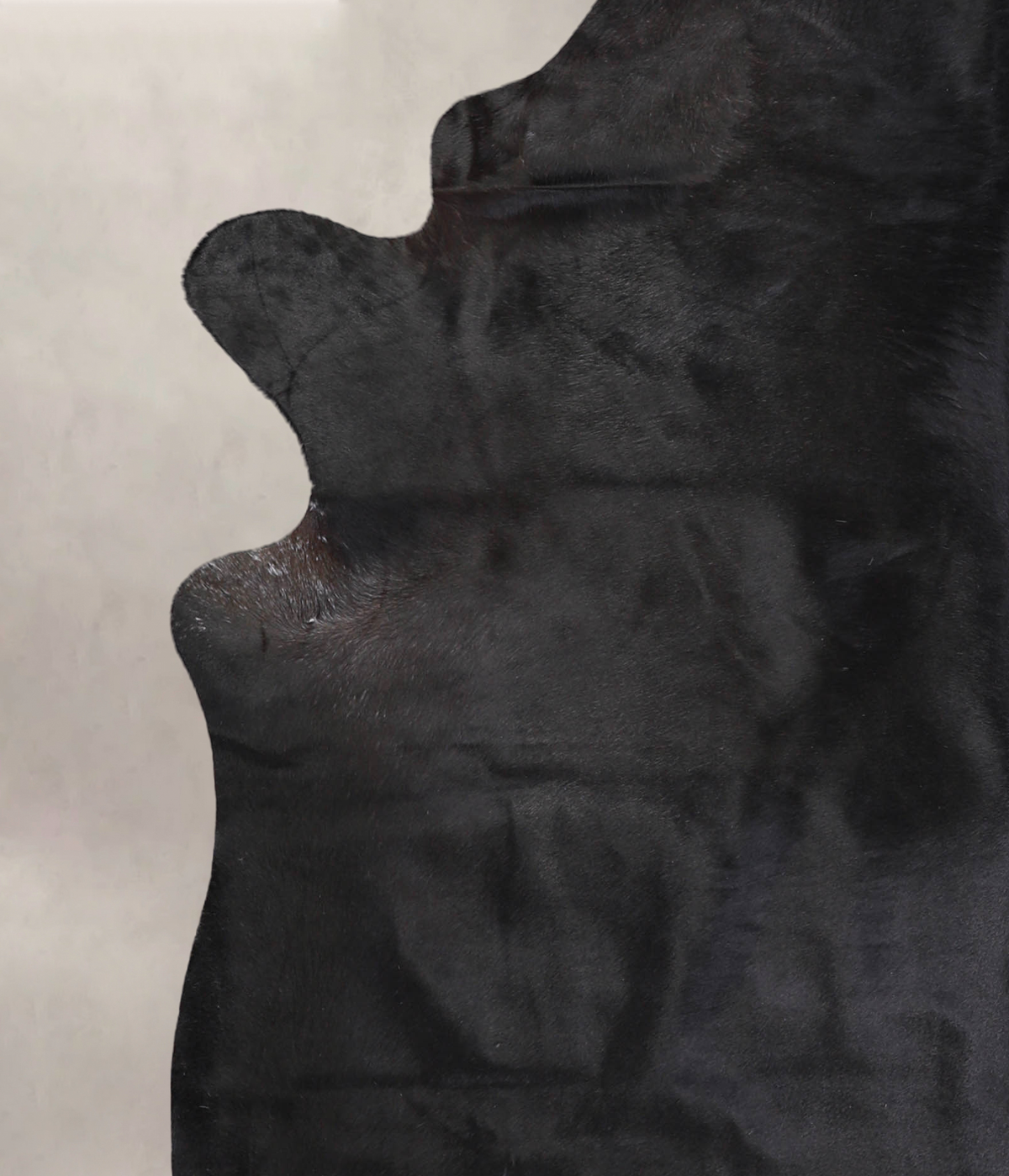 Solid Black Cowhide Rug #A25088