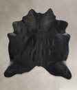 Solid Black X-Large Brazilian Cowhide Rug 6'11"H x 6'7"W #A25089 by Hudson Hides