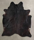 Solid Black XX-Large Brazilian Cowhide Rug 7'9"H x 6'6"W #A25096 by Hudson Hides