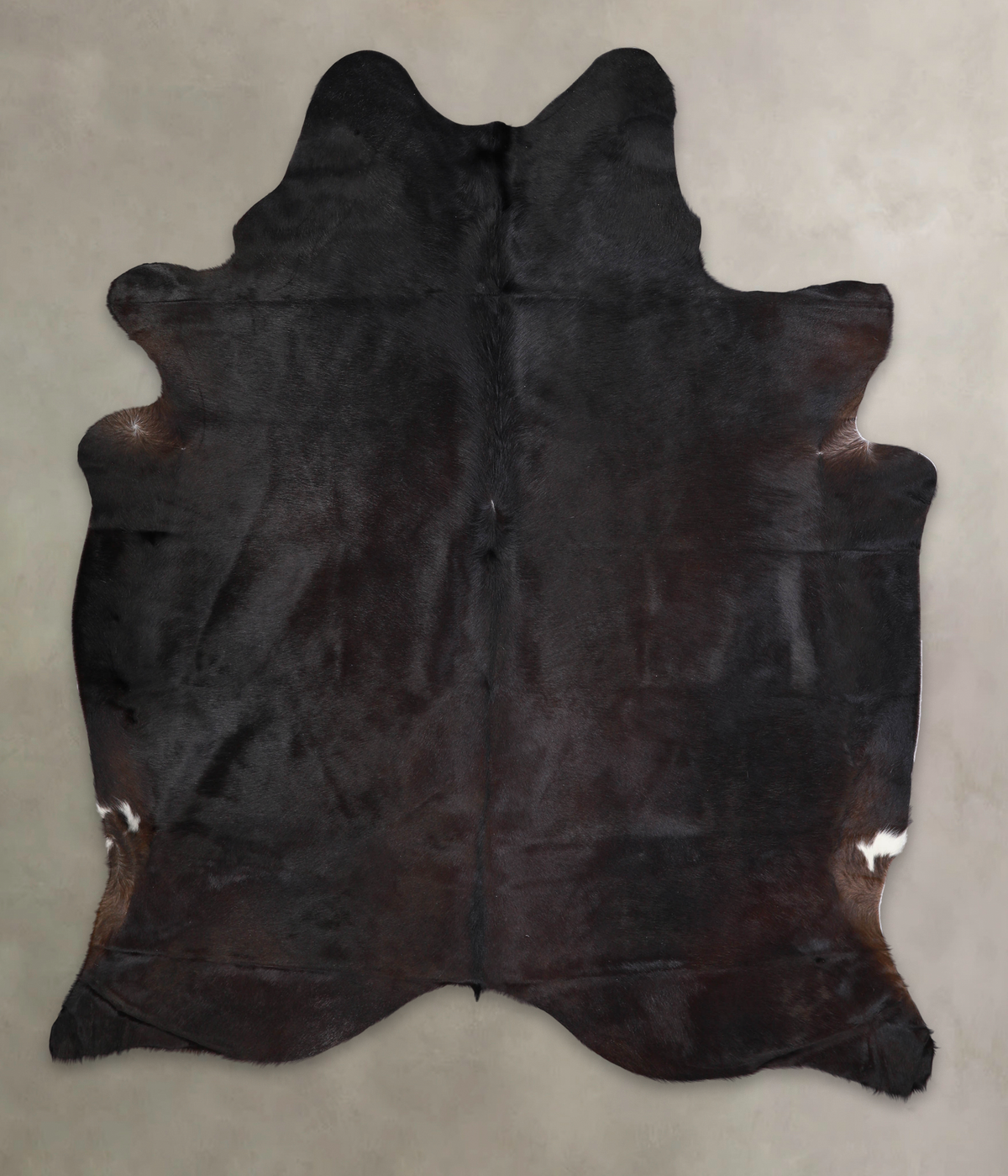 Solid Black Cowhide Rug #A25096
