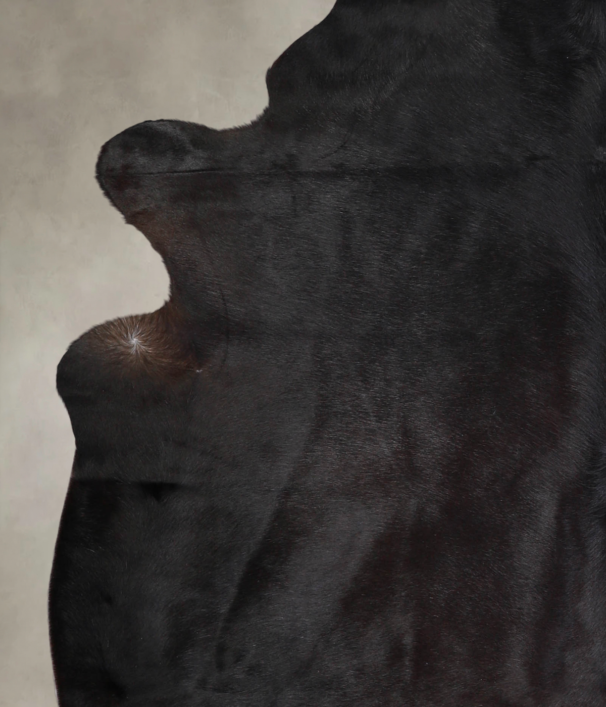 Solid Black Cowhide Rug #A25096