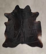Solid Black X-Large Brazilian Cowhide Rug 6'11"H x 6'6"W #A25097 by Hudson Hides