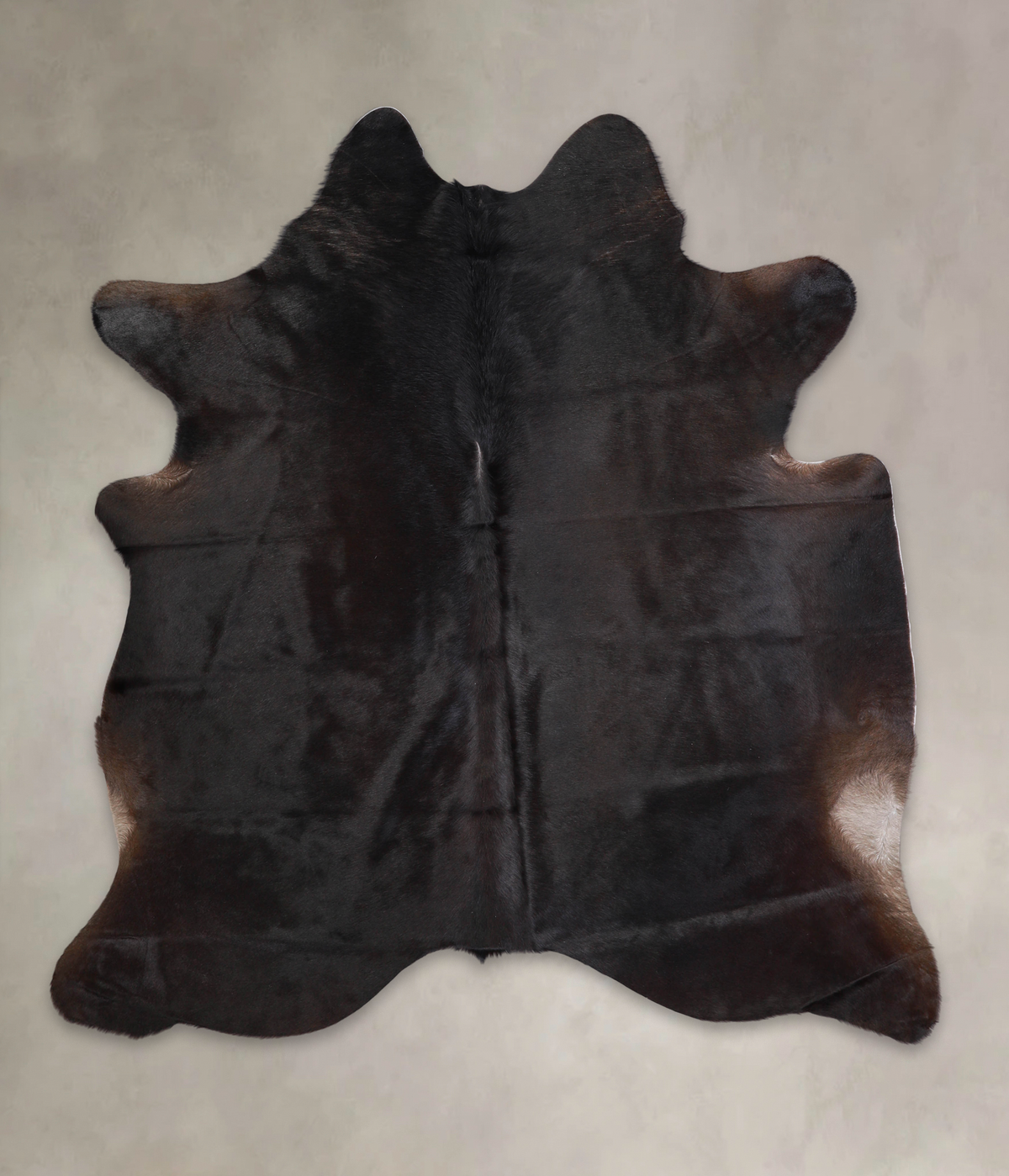 Solid Black Cowhide Rug #A25097
