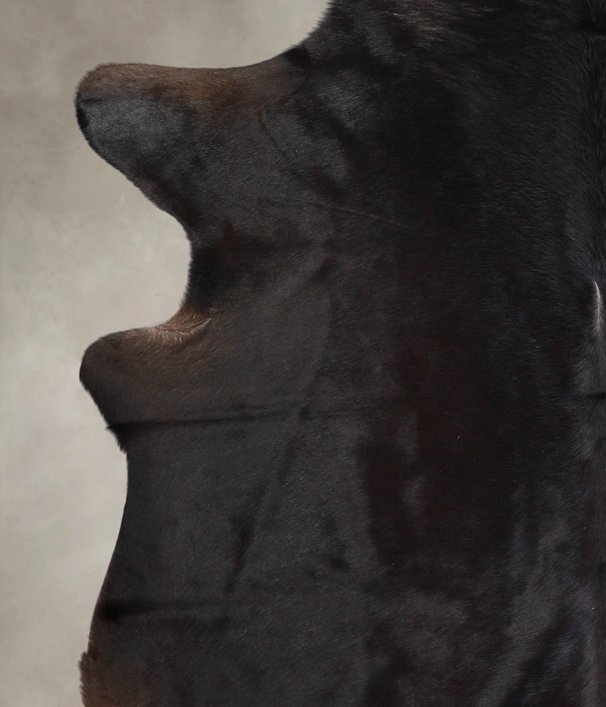Solid Black Cowhide Rug #A25097