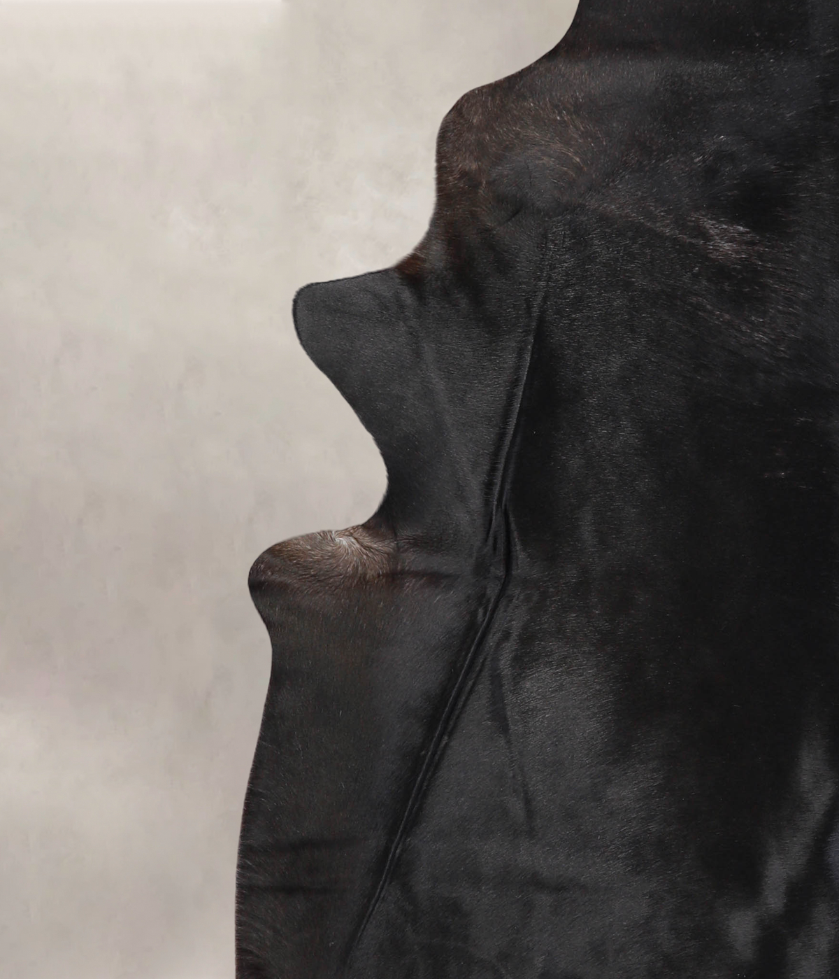 Solid Black XX-Large Brazilian Cowhide Rug 8'1"H x 7'1"W #A25100 by Hudson Hides